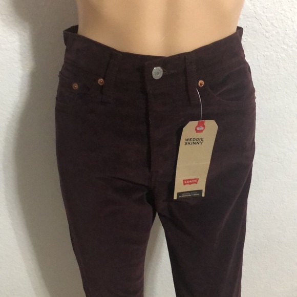 Levis Skinny Wedgie Jeans Malbec Moleskin - Picture 7 of 15